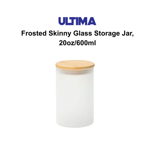 ULTIMA SKINNY GLASS STORAGE JAR 20 OZ