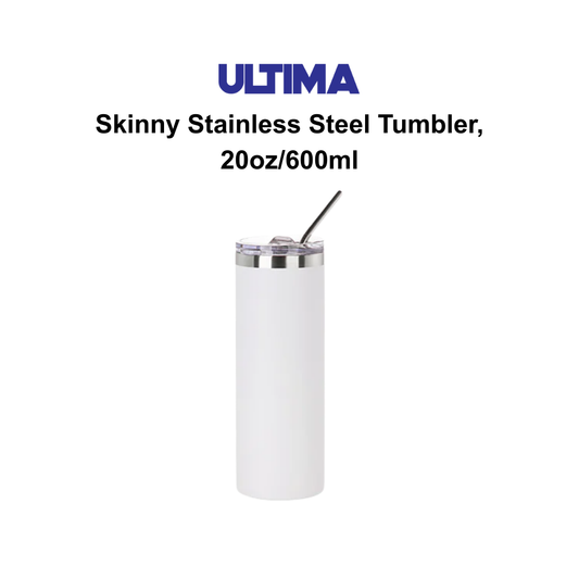 ULTIMA STAINLESS STEEL TUMBLER W/ STRAW 20 OZ
