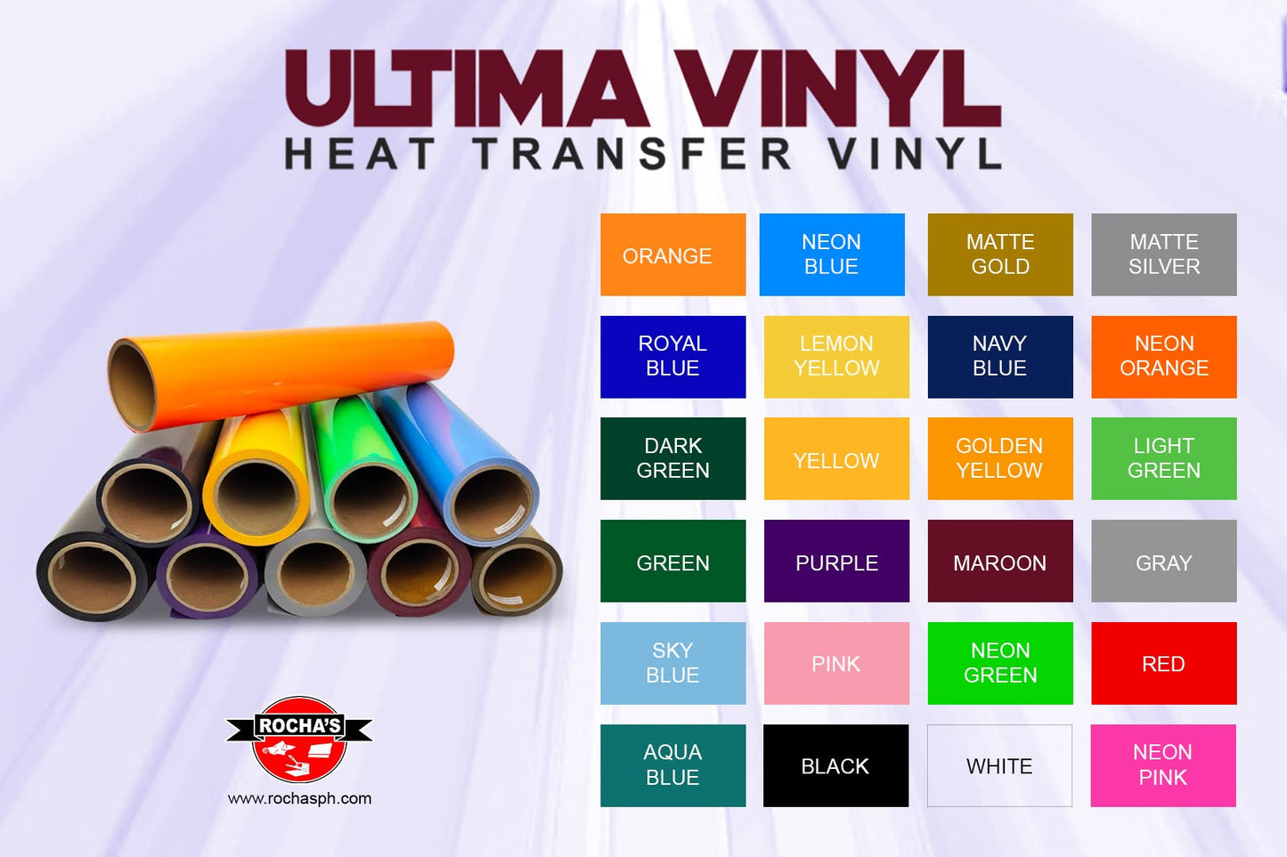 ULTIMA PVC HEAT TRANSFER VINYL - PER METER