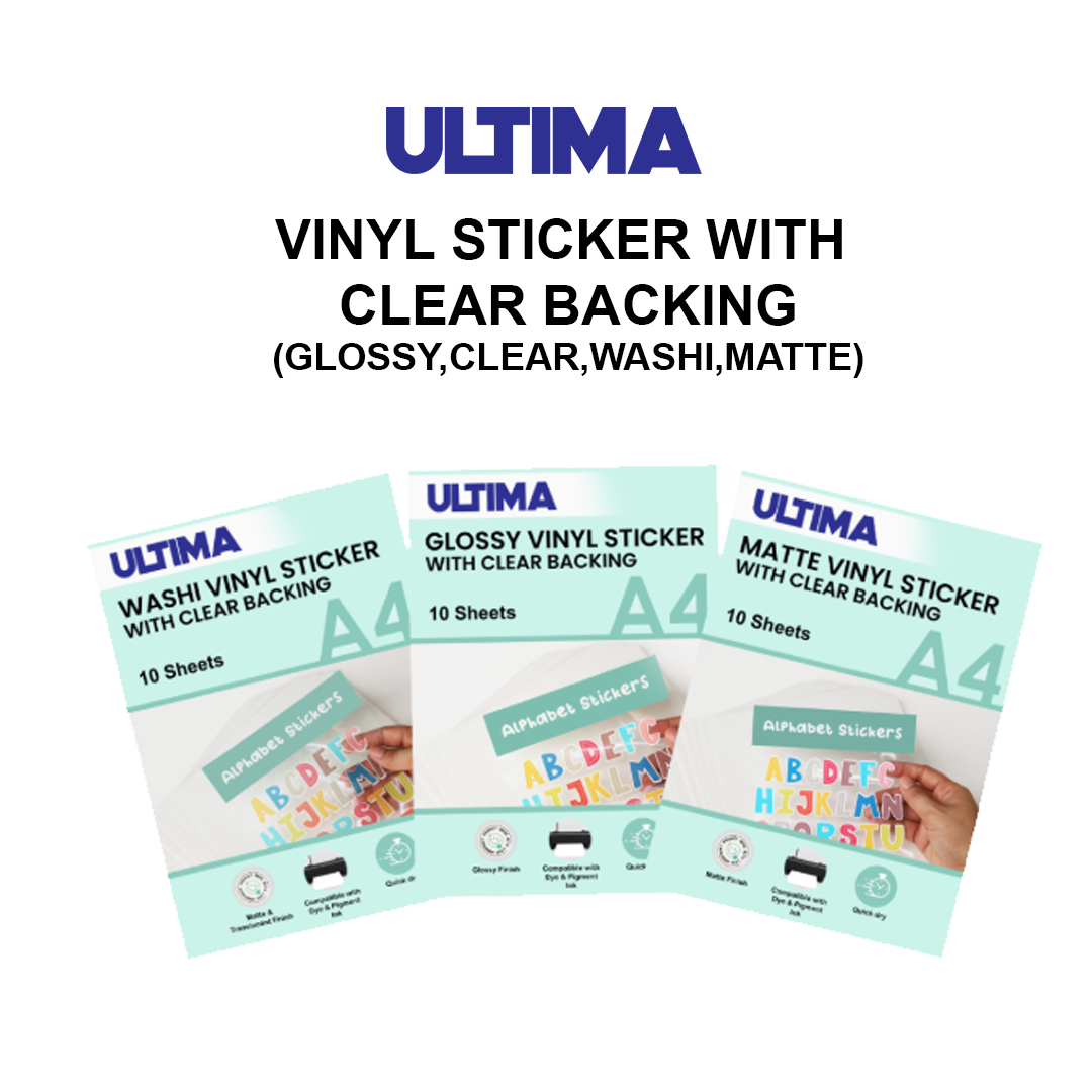 ULTIMA VINYL STICKER WITH CLEAR BACKING