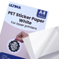 ULTIMA - PET STICKER PAPER A4 ( TRANSPARENT  & WHITE )