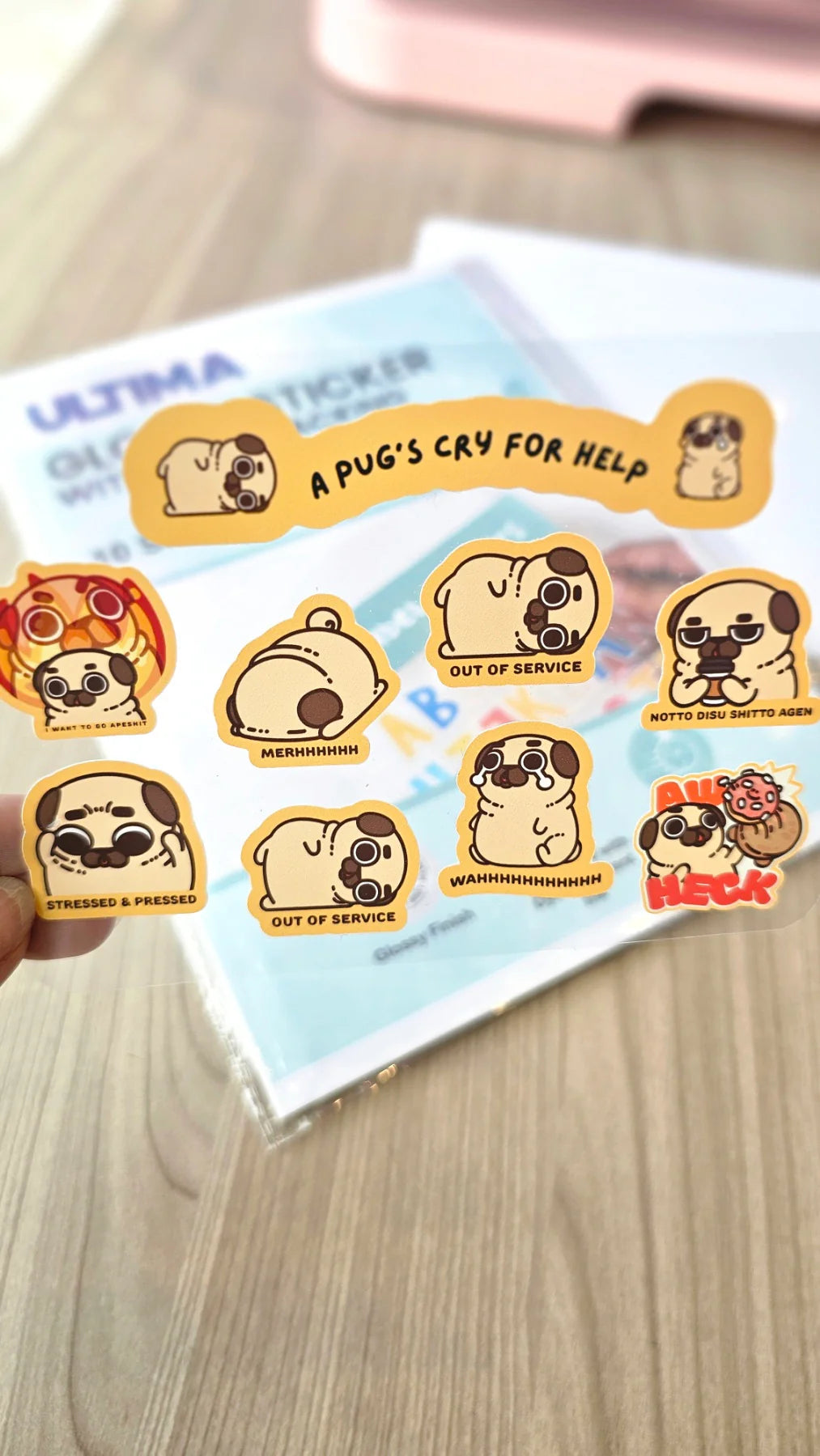 ULTIMA VINYL STICKER WITH CLEAR BACKING