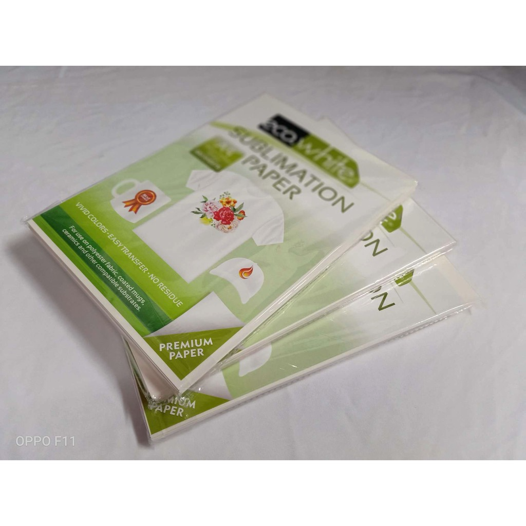 ECOWHITE SUBLIMATION PAPER A4 SIZE - PER 100 PCS