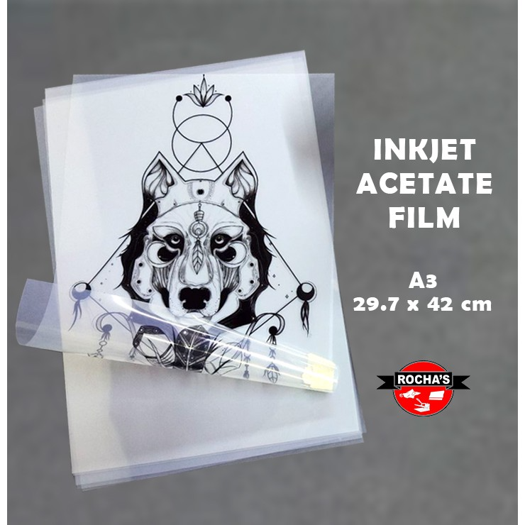SCREENART INKJET ACETATE FILM A4 SIZE - PER PACK (SCREEN PRINTING)