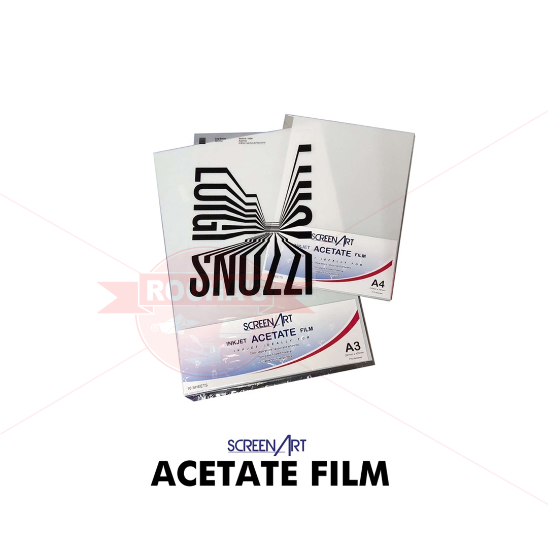 SCREENART INKJET ACETATE FILM A4 SIZE - PER PACK (SCREEN PRINTING)