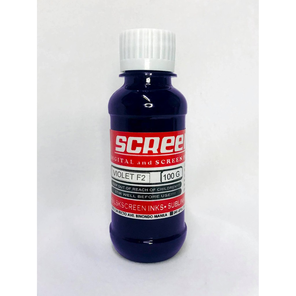 SCREENART PIGMENT COLORANT WATER-BASED INKS - 100 ML (SCREEN PRINTING)
