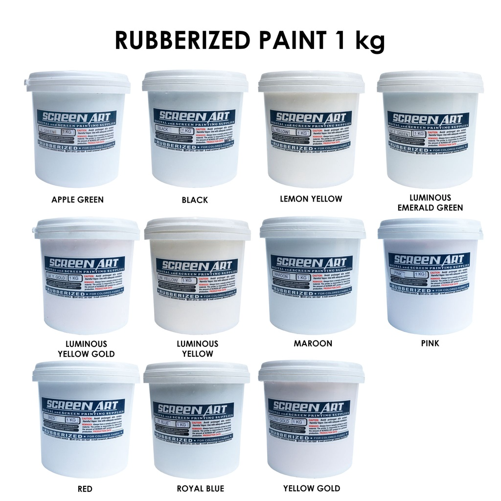 SCREEN ART RUBBERIZED WATER-BASED INKS - 1KG
