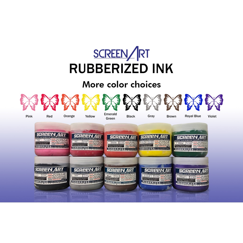 SCREEN ART RUBBERIZED WATER-BASED INKS - 1KG