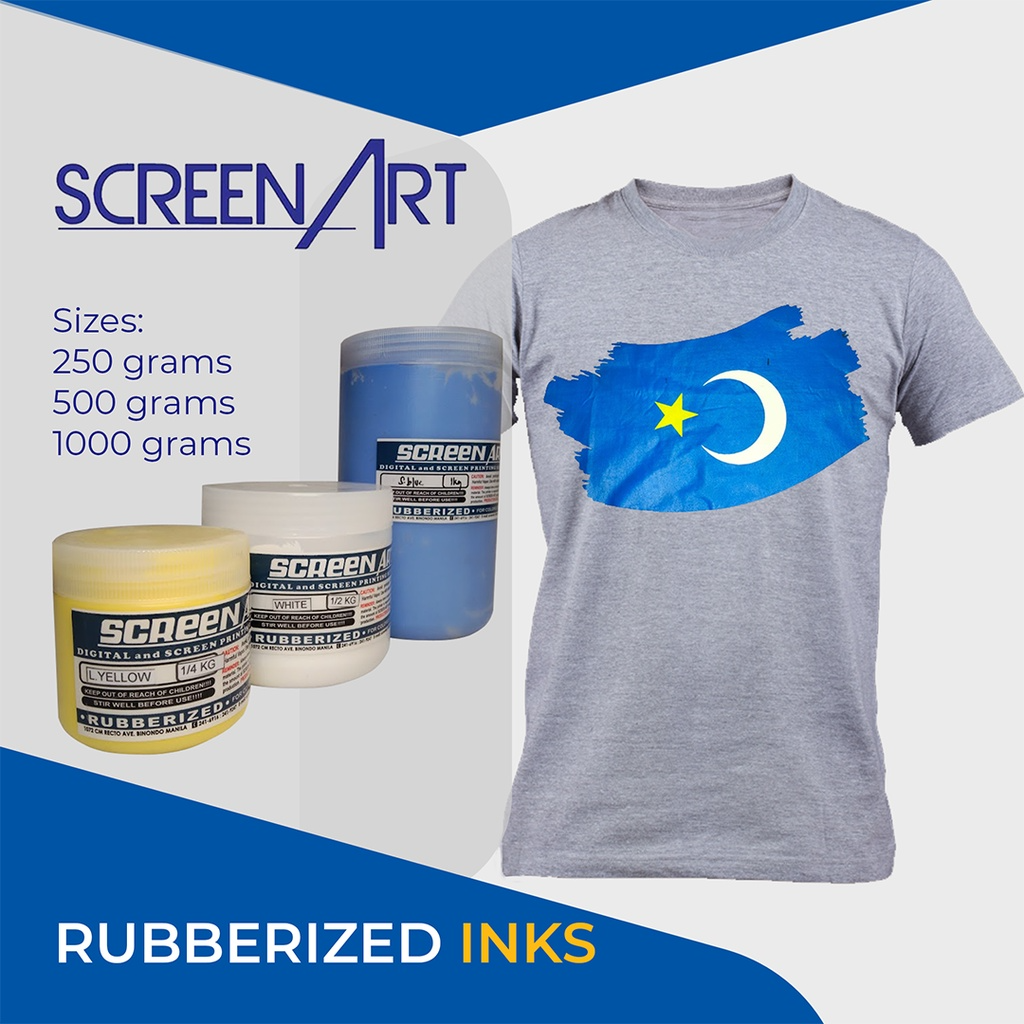 SCREENART RUBBERIZED WATER-BASED INKS (SCREEN PRINTING)