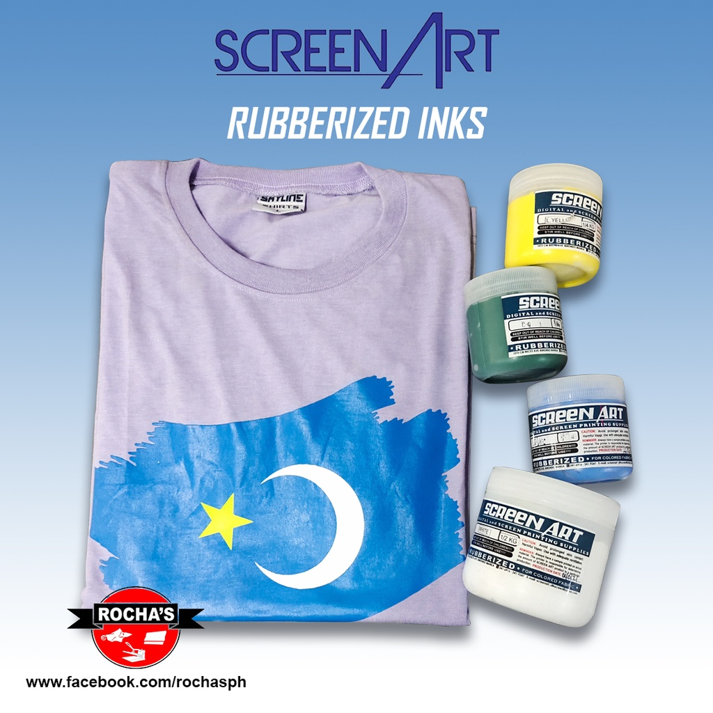 SCREENART RUBBERIZED WATER-BASED INKS - 1/4 KILO (SCREEN PRINTING)