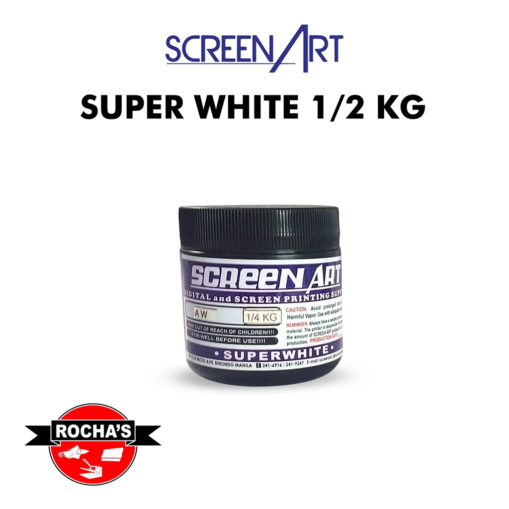 SCREENART SUPERWHITE (AW) WATER-BASED INKS BASE (SCREEN PRINTING)